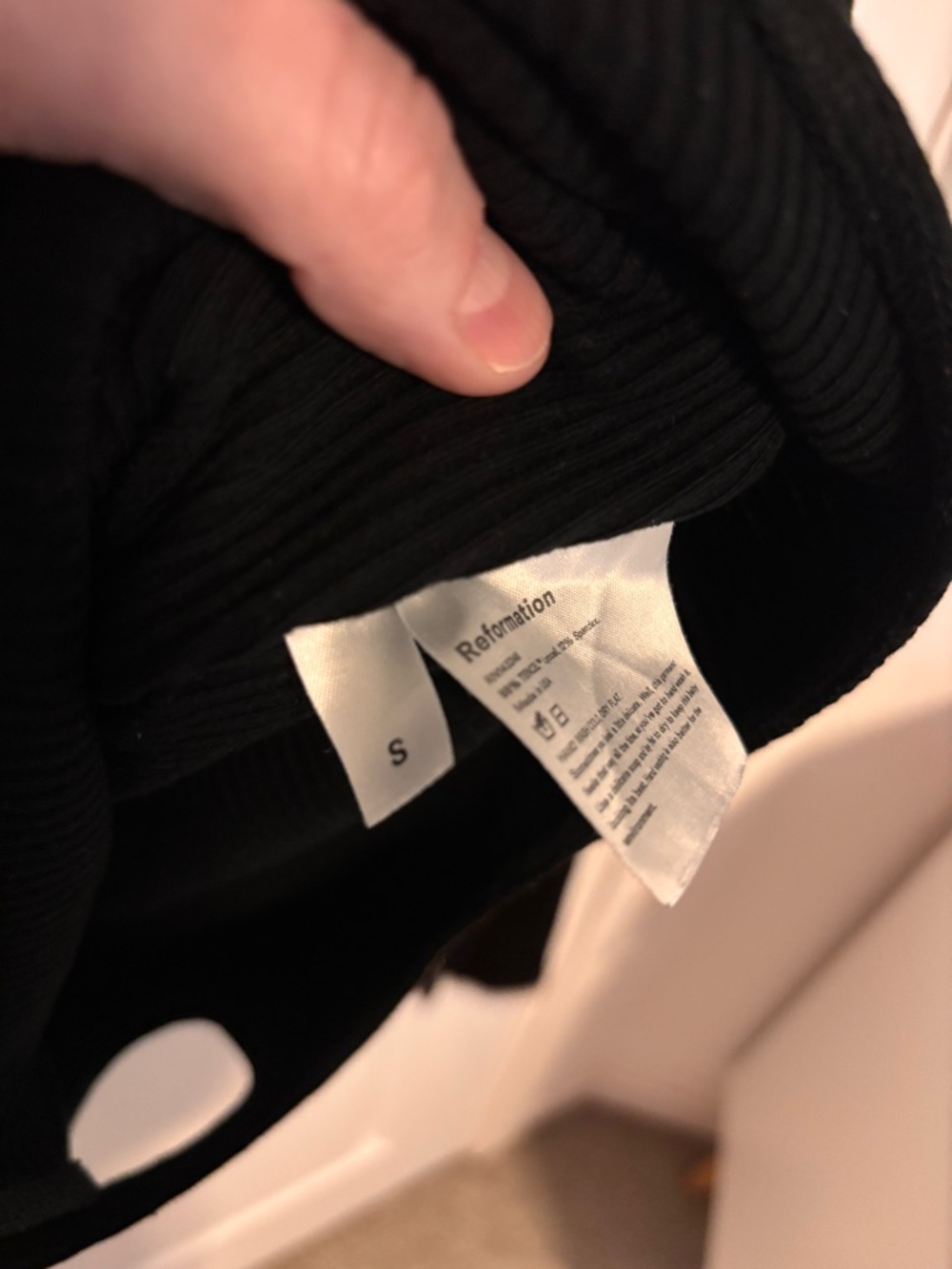 Reformation Becky Long Sleeve Black Bodysuit - Picture 6 of 7